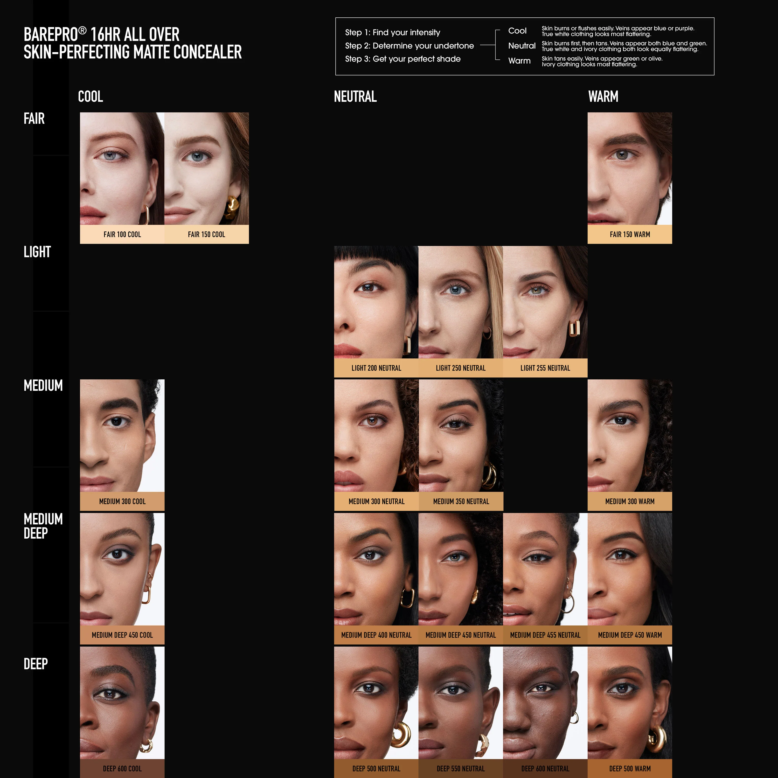 BAREPRO® 16HR All Over Skin-Perfecting Matte Concealer Mineral SPF 25 - Image 49