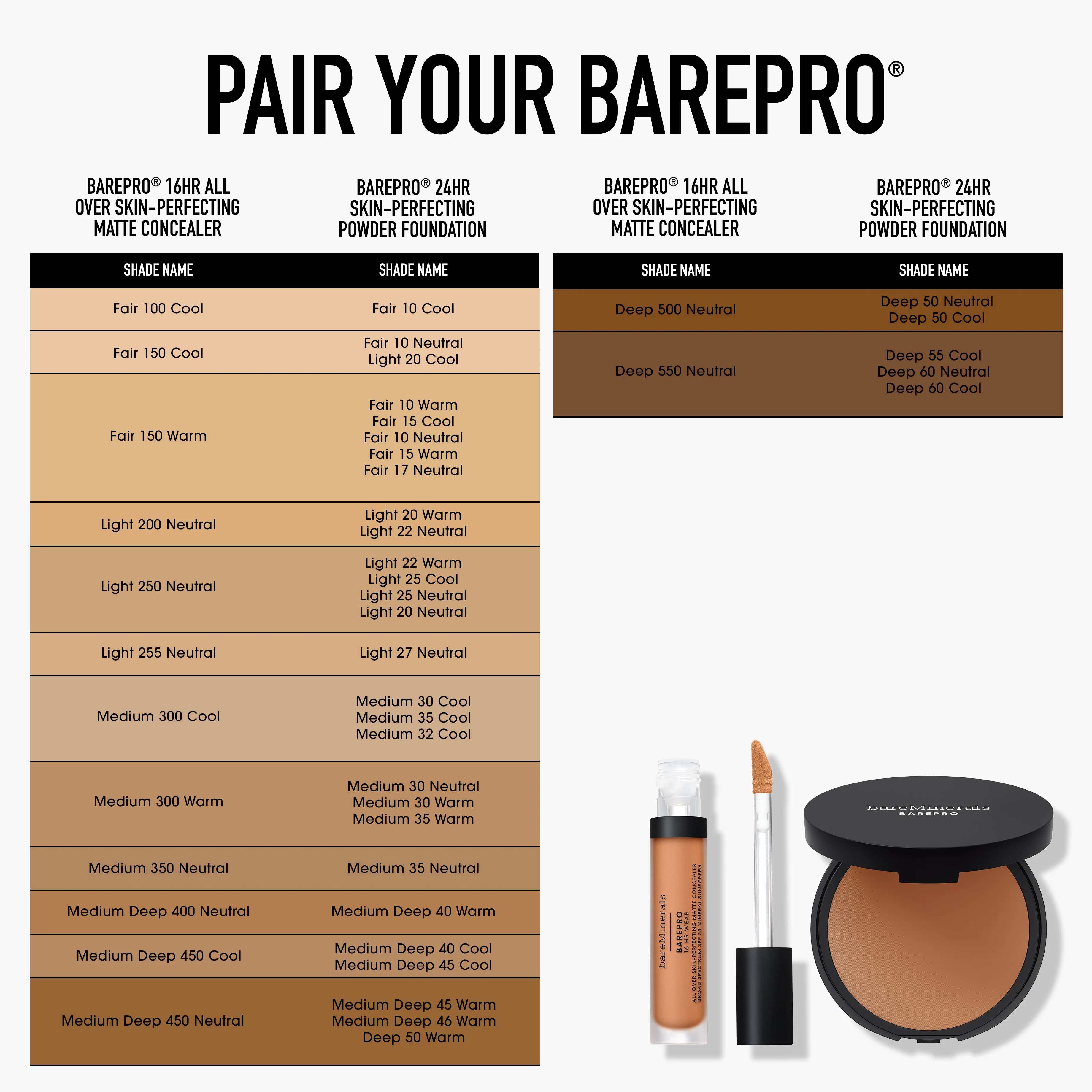 BAREPRO® 16HR All Over Skin-Perfecting Matte Concealer Mineral SPF 25 - Image 71